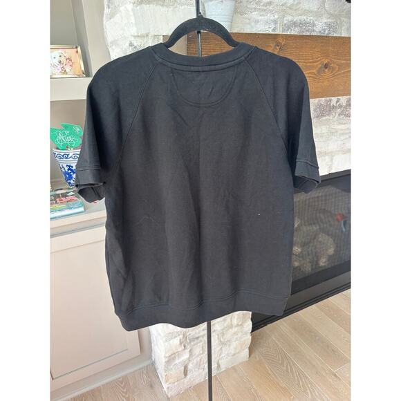 Carhartt Women's Black Relaxed Fit French Terry Short-Sleeve Sweatshirt Size M - Picture 3 of 5